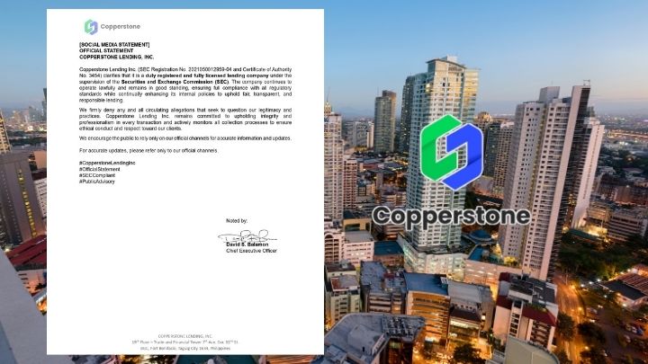 copperstone official statement